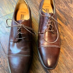 Johnston & Murphy Rich Brown Leather Derbys